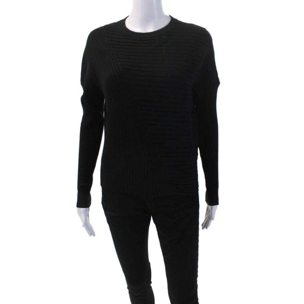 Live the Process Womens Long Sleeves Crew Neck Sweater Black Size Small